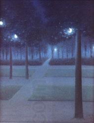 William Degouve De Nuncques Nocturne in the Parc Royal China oil painting art